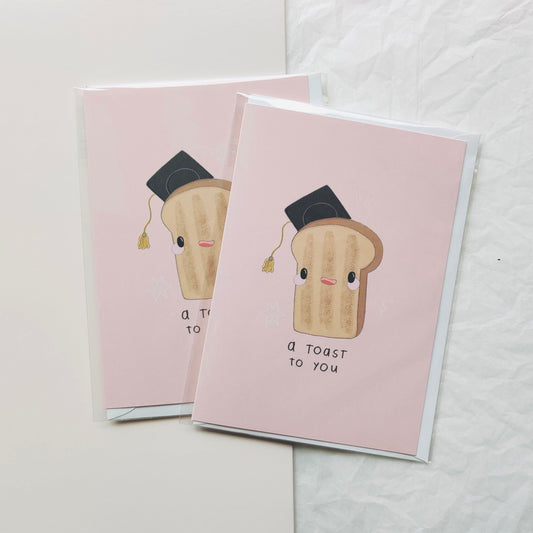 A Toast To You Funny Grad Greeting Card