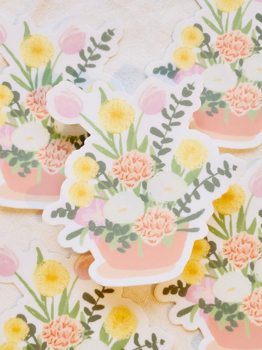 Flower Bouquet Vinyl Sticker