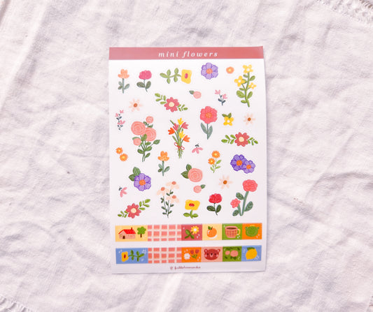 Mini Flowers Sticker Sheet
