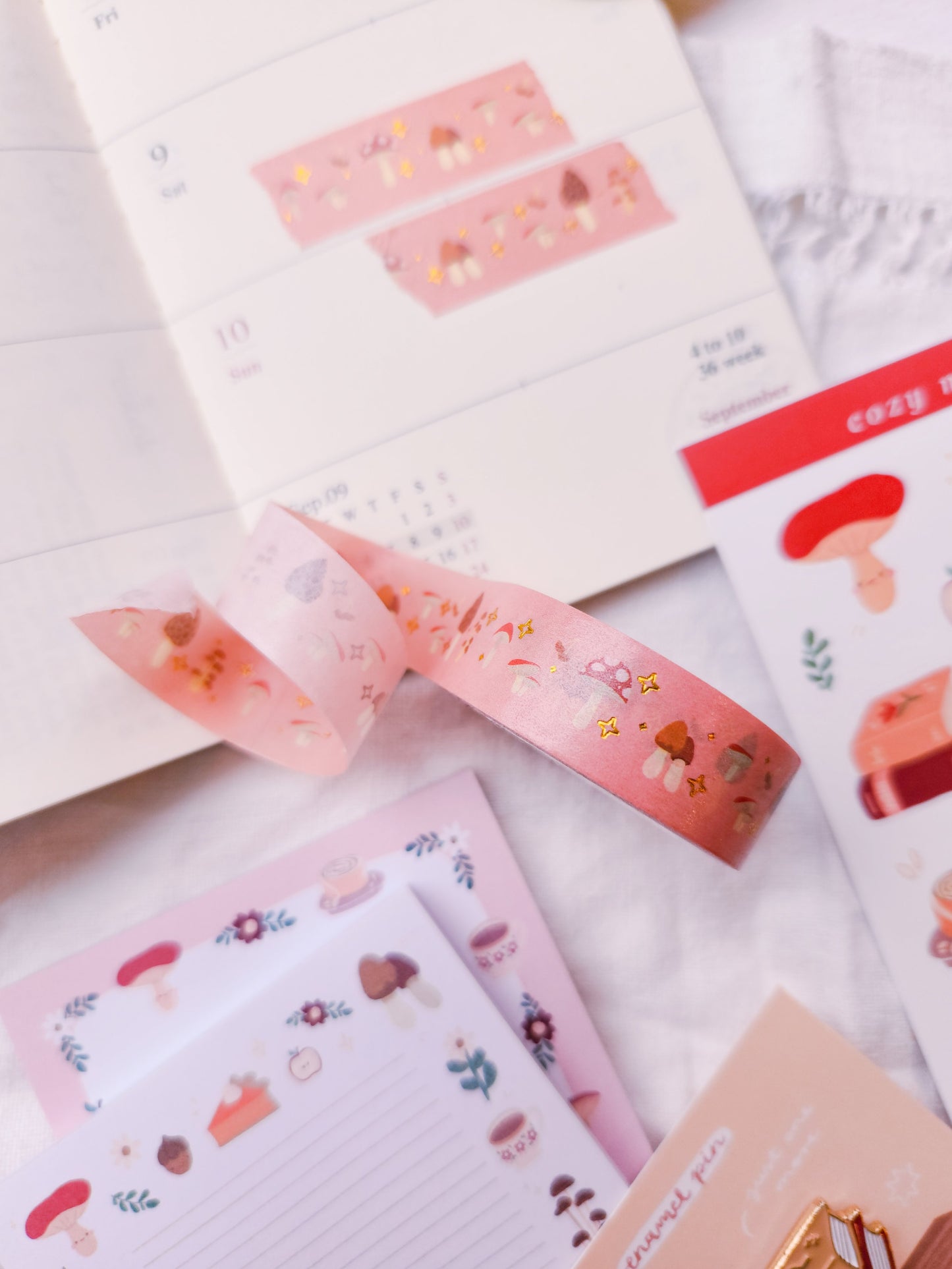 Mushroom Washi Tape - Foiled