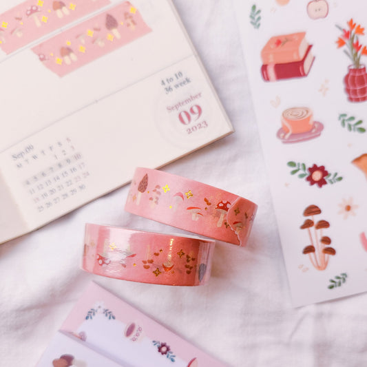 Mushroom Washi Tape - Foiled