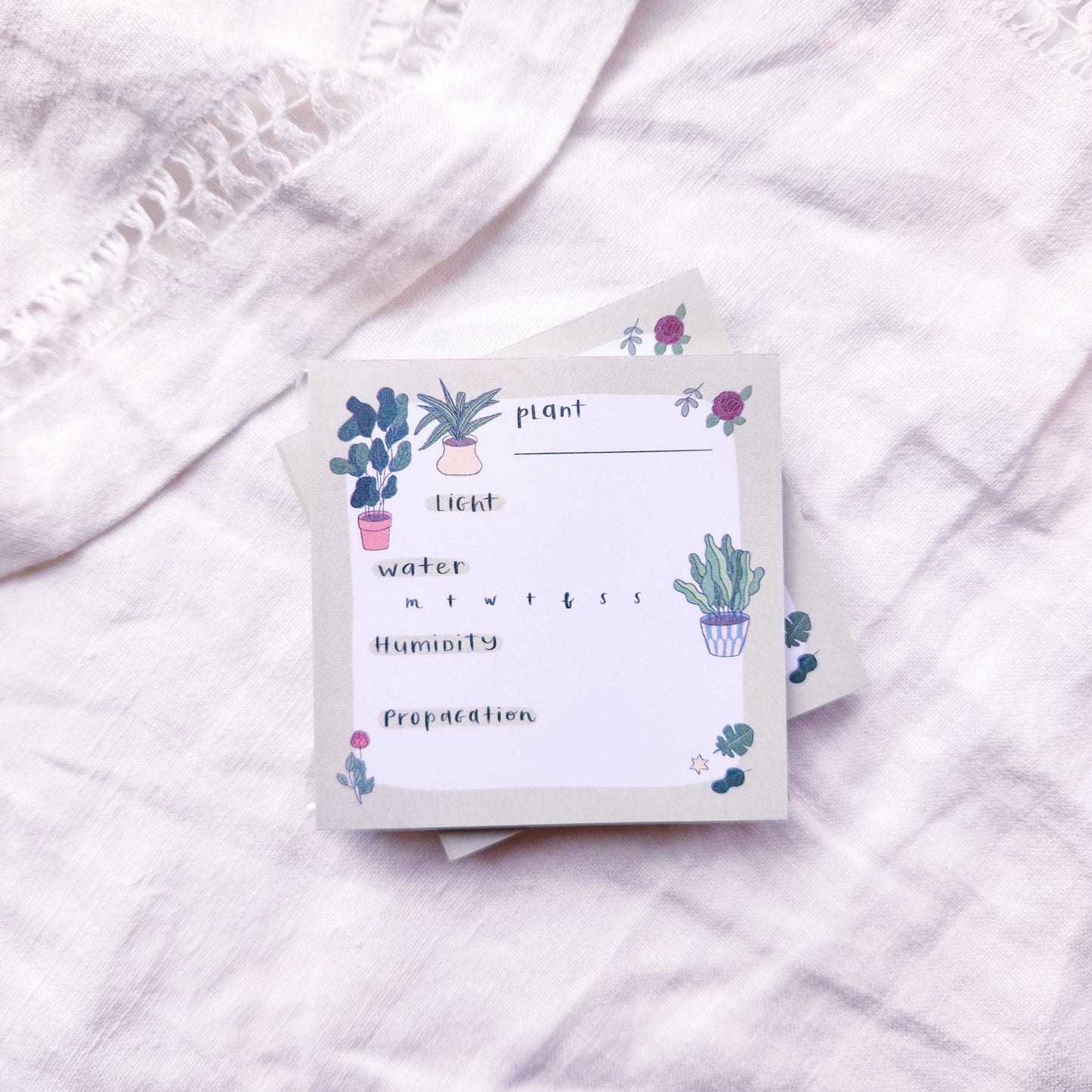 Plant Care Memo Pad