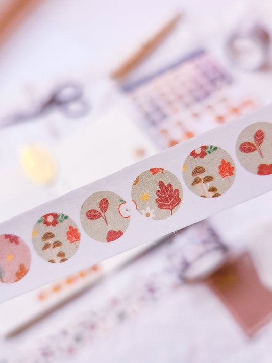 Fall Leaves' Rounds Washi Tape