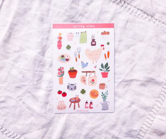 Cottagecore Spring Sticker Sheet