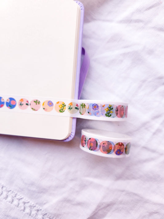 Spring Flowers' Rounds Washi Tape