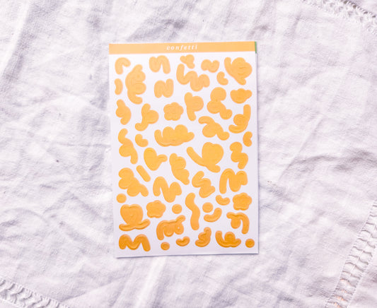 Yellow Confetti Sticker Sheet
